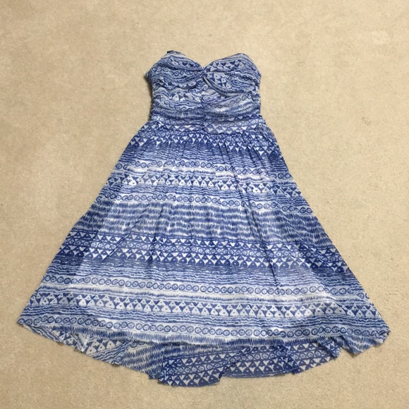 Free People Blue/White High Low Dress - Picture 3 of 6